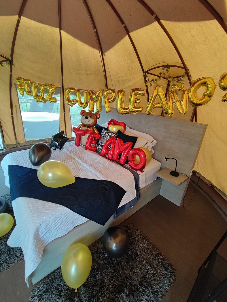 Glamping romantico en Vista Hermosa disfruta de la naturalez